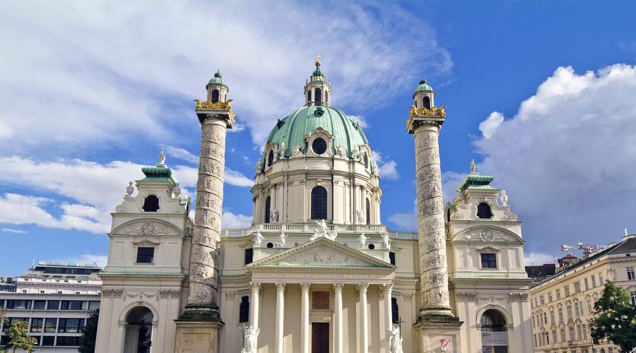 Карлскирхе - одна из красивейших церквей вены. История строительства Карлскирхе